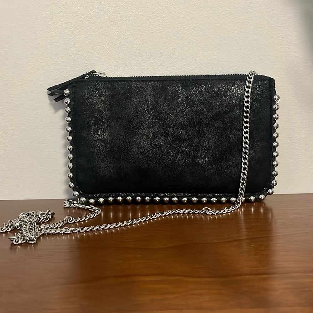 Black studded crossbody bag